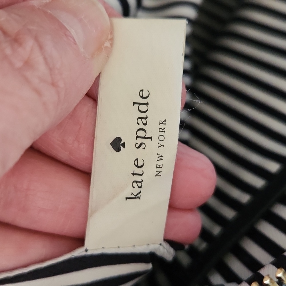 Kate Spade New York Black Taupe bag purse crossbody Leather - Picture 13 of 16